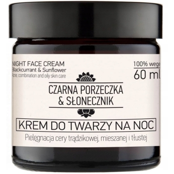 KREM DO TWARZY NA NOC Czarna Porzeczka & Słonecznik 60ml